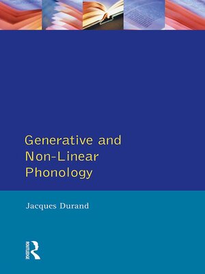 cover image of Generative and Non-Linear Phonology